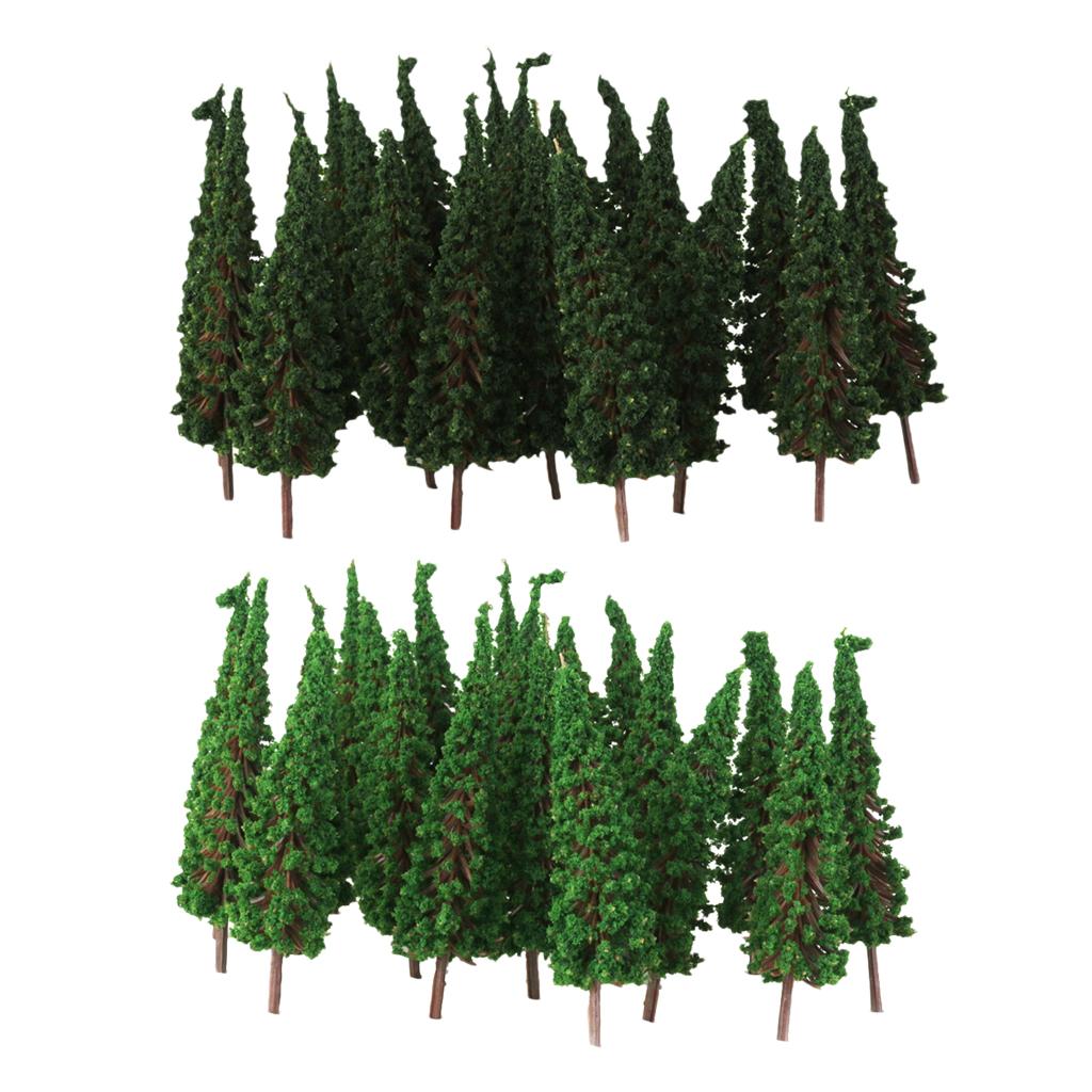 100Pieces Pagoda Trees Model Train Railroad Scenery Layout 1:100 for Diorama