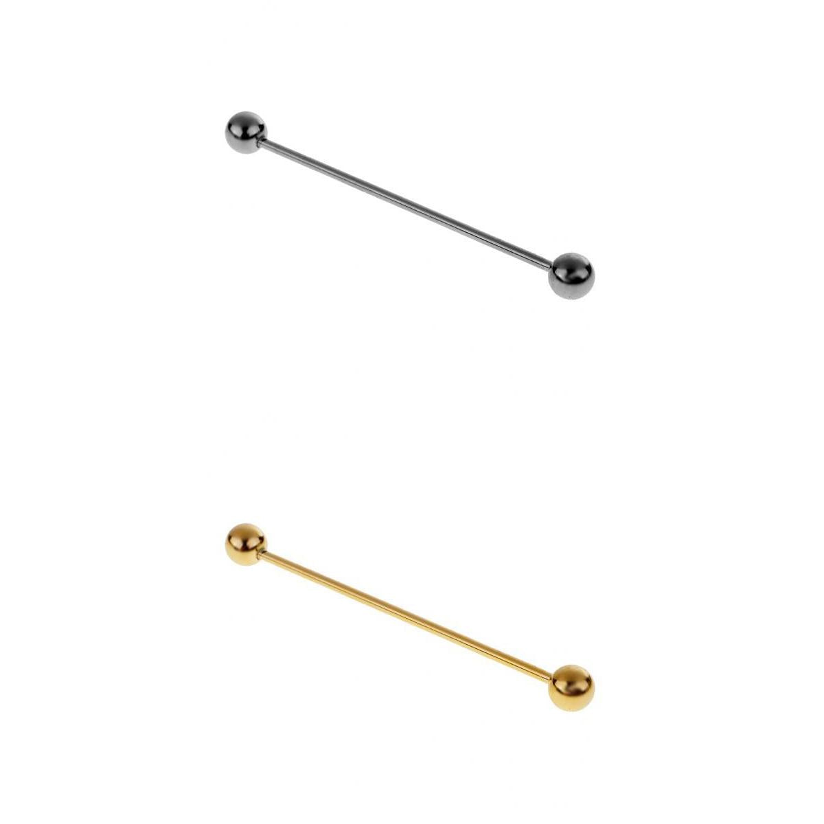 2 Pieces Skinny Pin Round Barbell Collar Tie Clip Clasp Bar Necktie Tie Pin