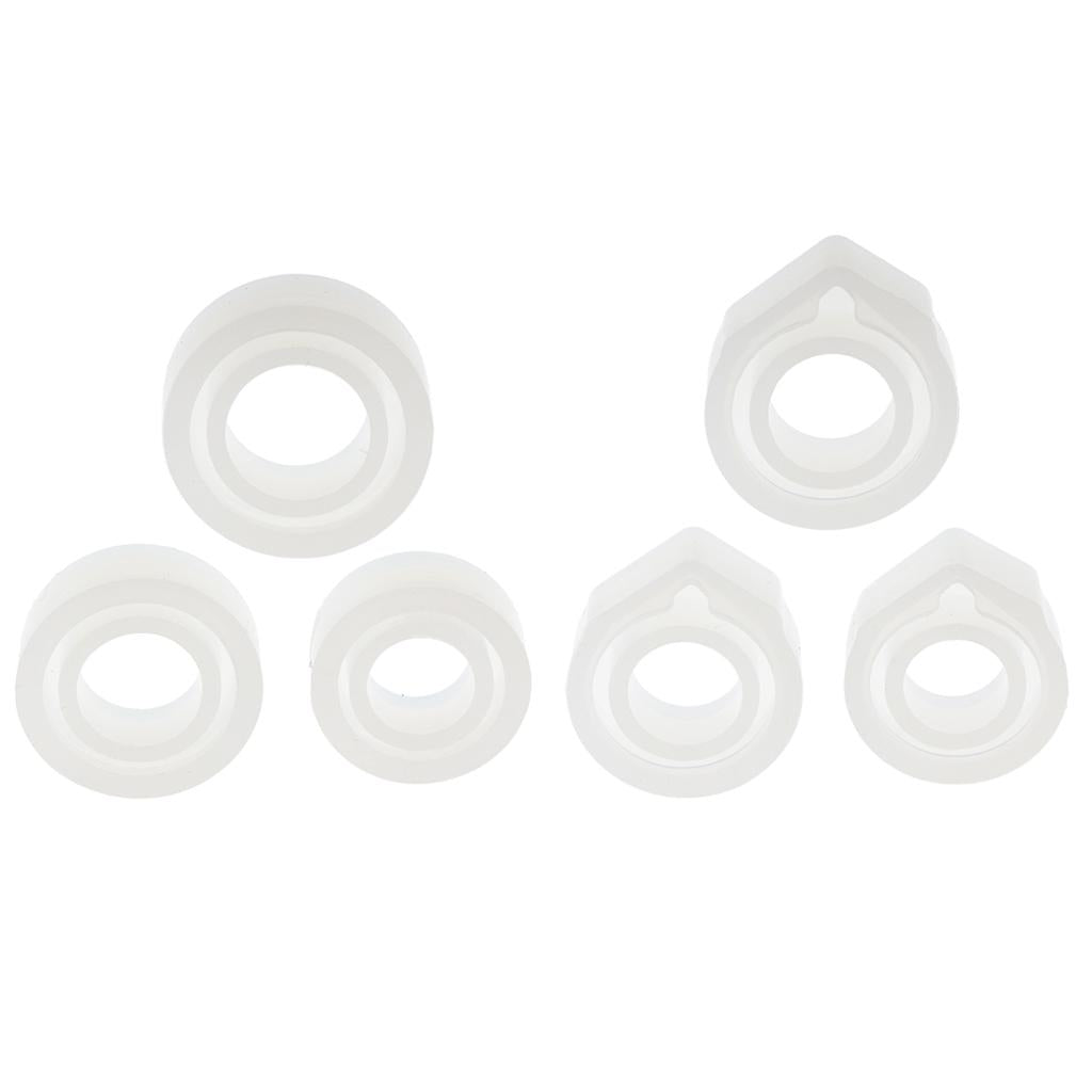 6 Pieces Mixed Size Silicone Ring Mold Jewelry Making Craft DIY Mould Tool