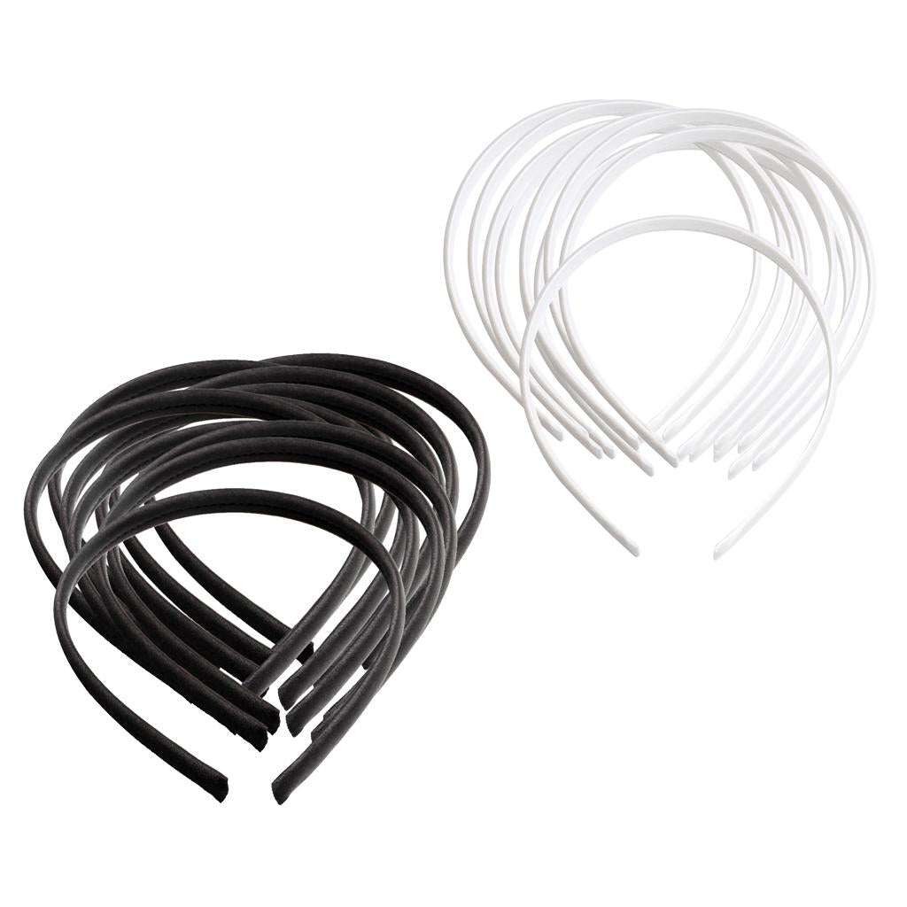 20pcs Women Girls Satin Plain Headband Alice Ban Hair Band DIY