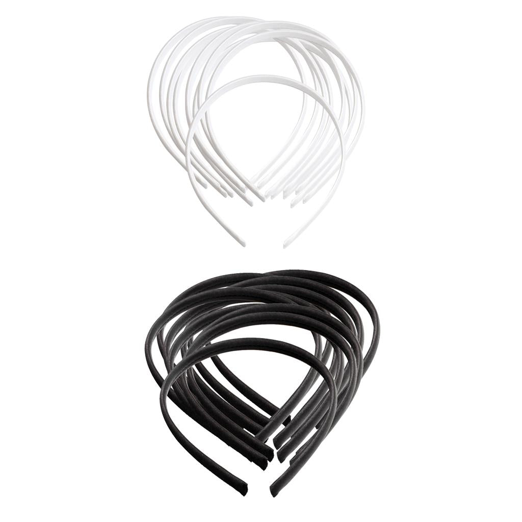20pcs Women Girls Satin Plain Headband Alice Ban Hair Band DIY