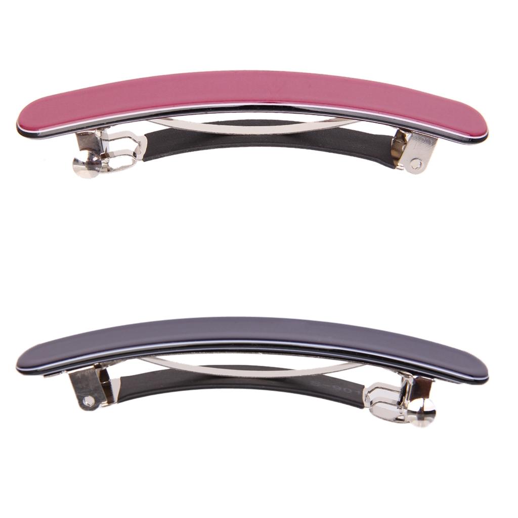 2Pcs Women Acrylic Hair Clip Barrette Hairpin Accessory Royal Blue Hot pink
