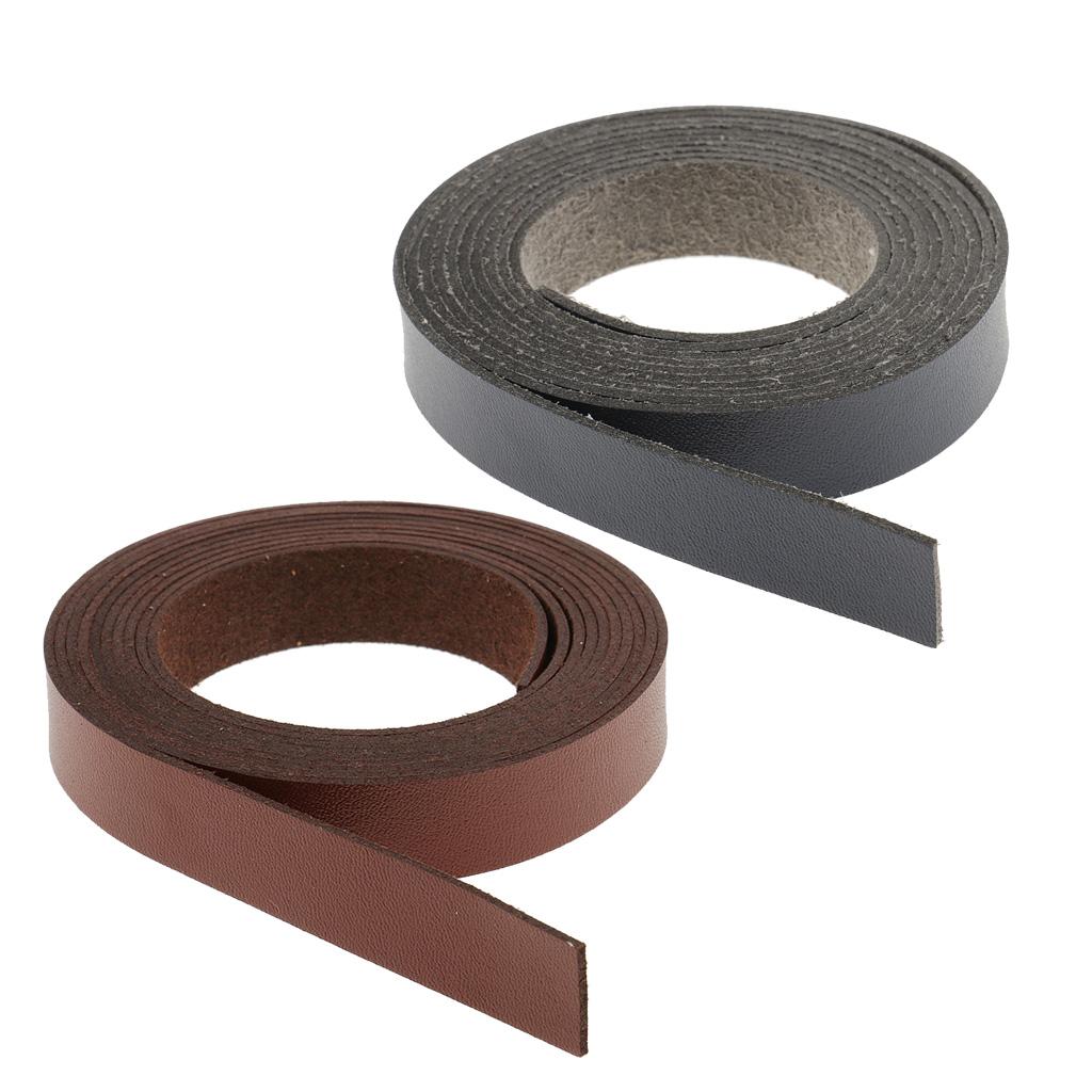 2 Pieces DIY Leather Crafts Straps Strips Garment Accessories 2 Meters Long
