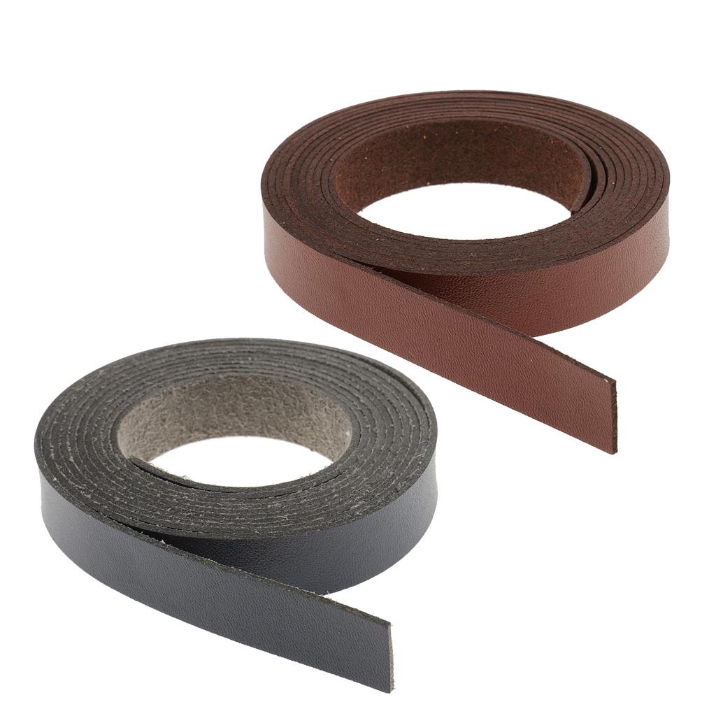 2 Pieces DIY Leather Crafts Straps Strips Garment Accessories 2 Meters Long