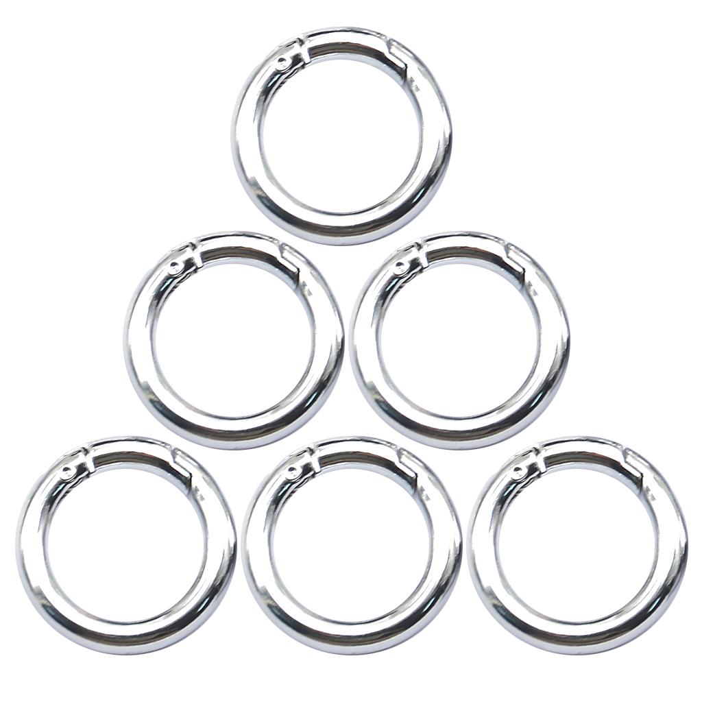 24 Pcs Alloy Round Spring Snap Hooks clip Handbag Purse Shoulder Strap