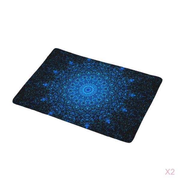 2Pcs Indoor Door Mat Non Slip Boho Rug Latex Backing Shoe Scraper 40x60cm 1
