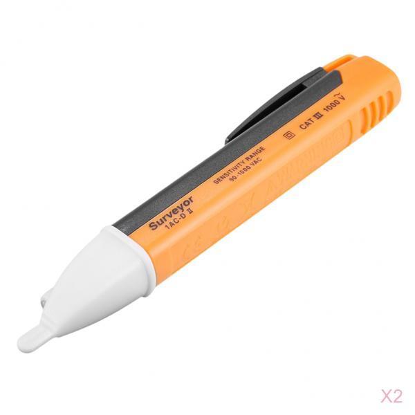 2Pcs AC 90V-1000V Voltage Tester Detector Pencil Multifunction Test Pen LED