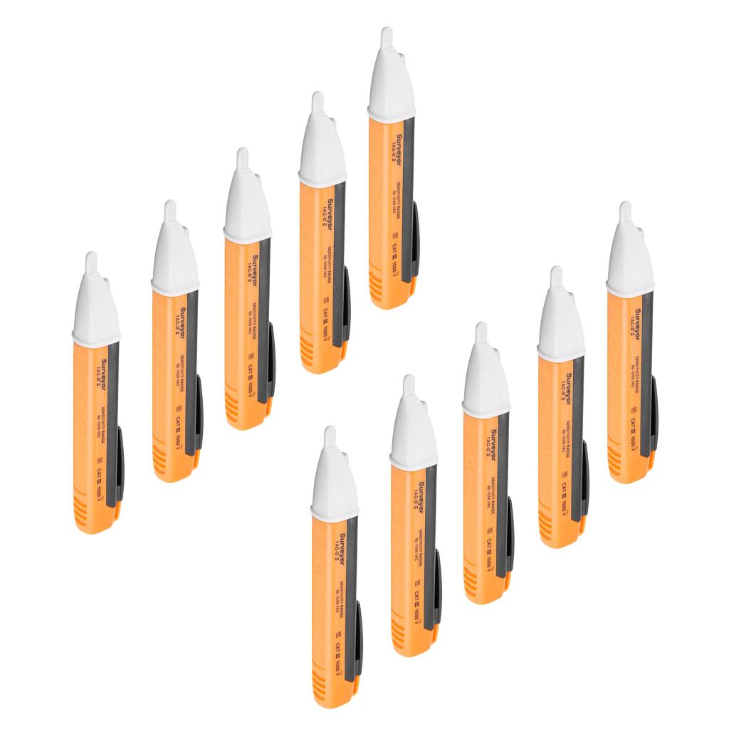 10Pcs AC 90V-1000V Voltage Tester Detector Pencil Multifunction Test Pen LED
