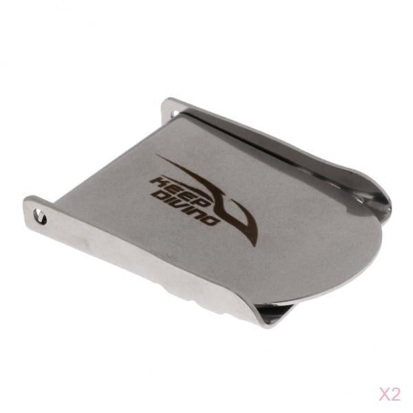 2x Snorkeling Underwater Diving 304 Stainless Steel Weight Belt Buckle