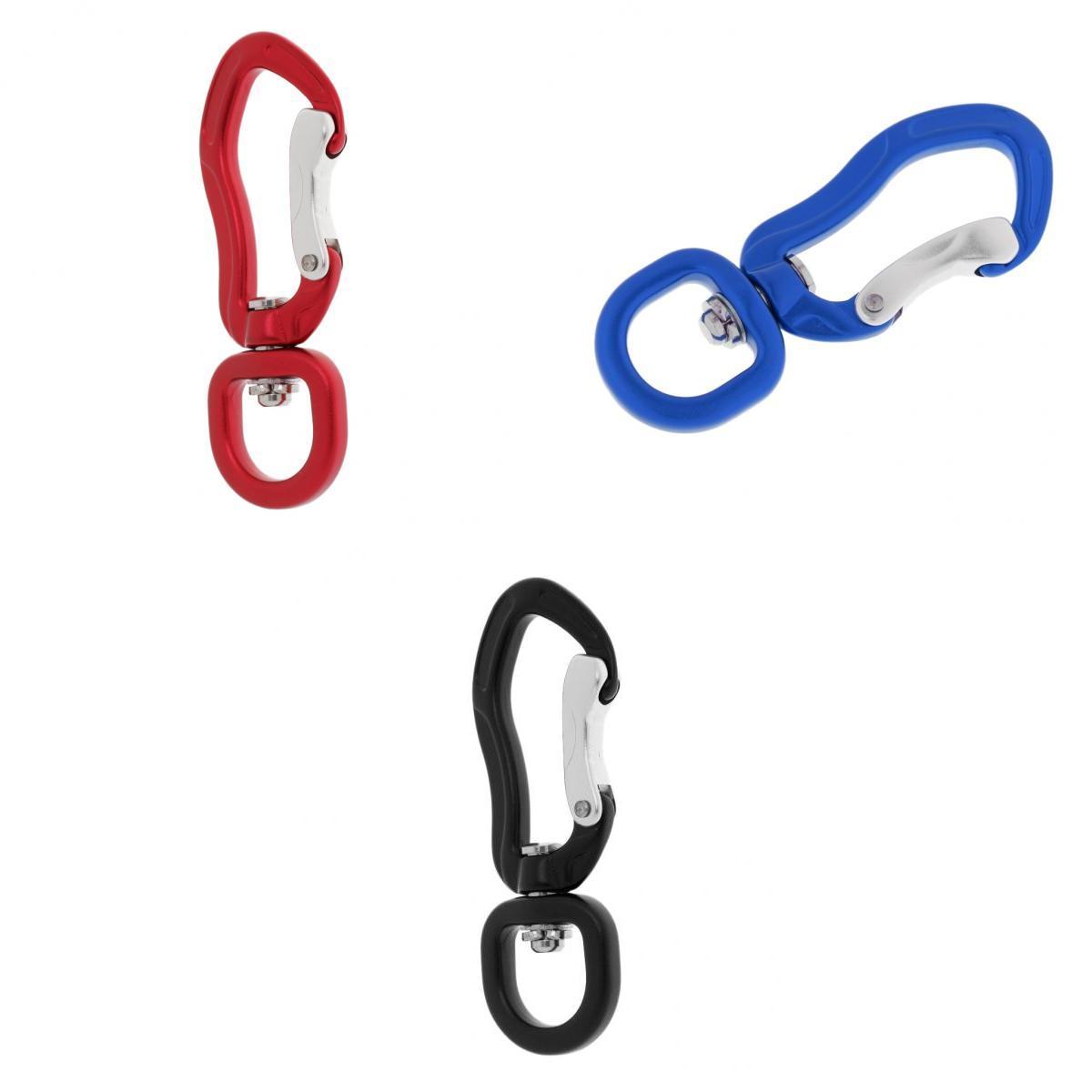 3pcs 400KG Swivel Carabiner Hanging Connect Hook for Climbing Camping Hiking