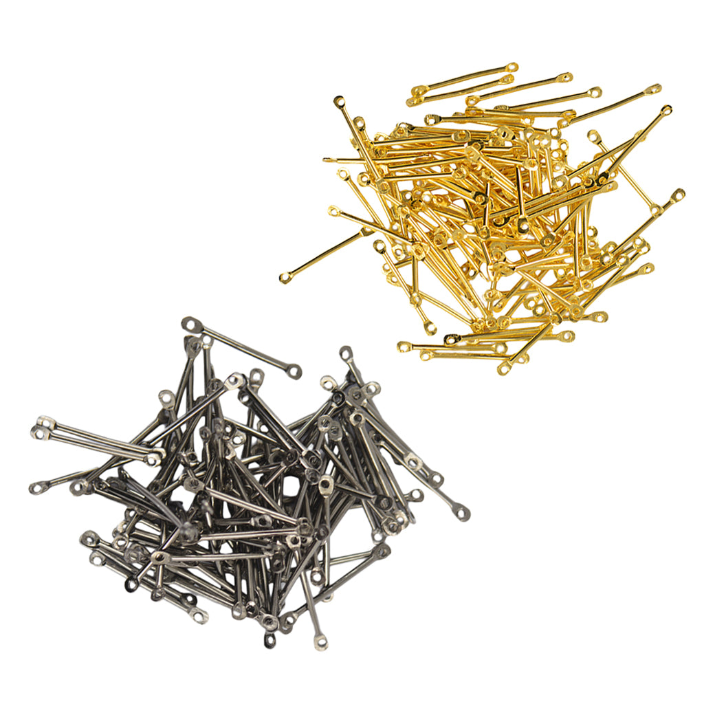 200 Pieces Straight Bar Connector Jewelry DIY Makings Charms Findings