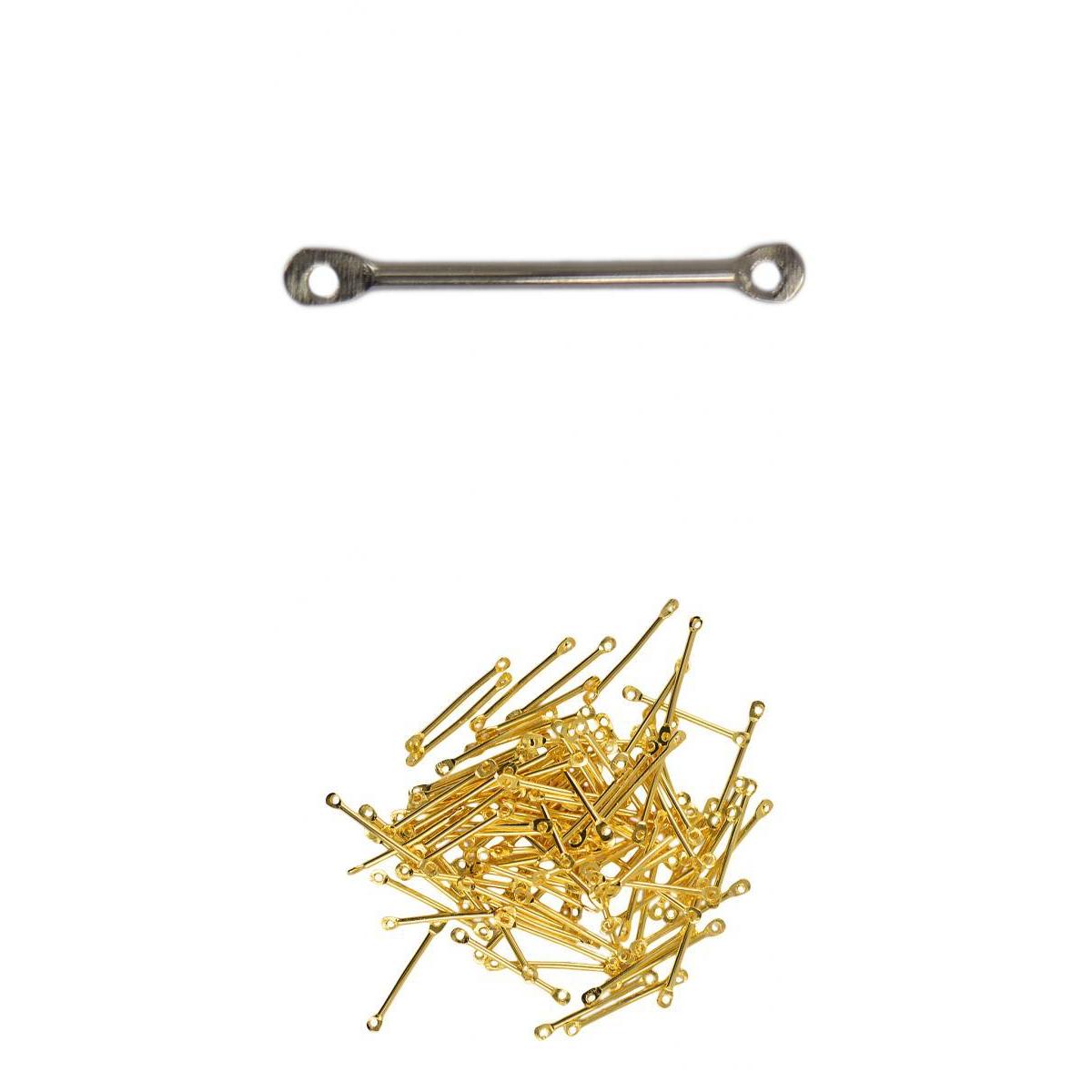 200 Pieces Straight Bar Connector Jewelry DIY Makings Charms Findings
