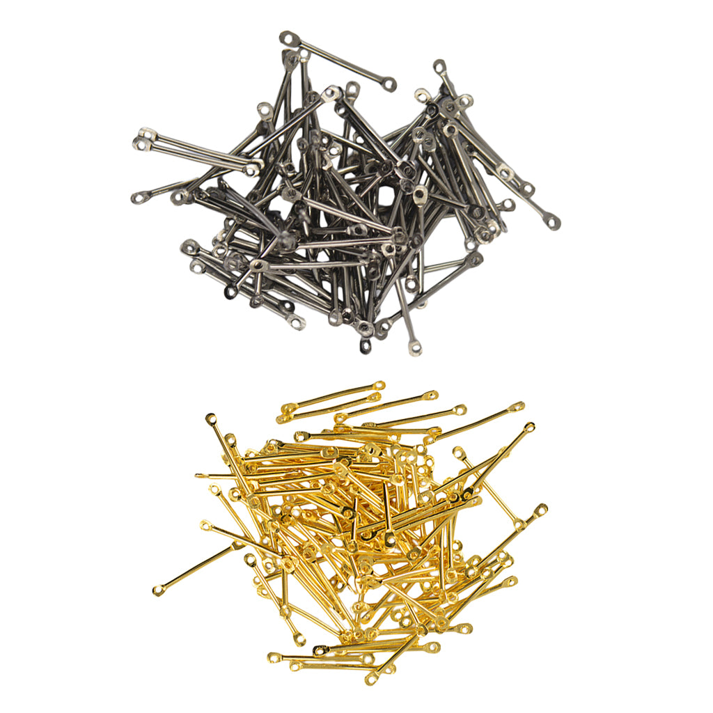 200 Pieces Straight Bar Connector Jewelry DIY Makings Charms Findings