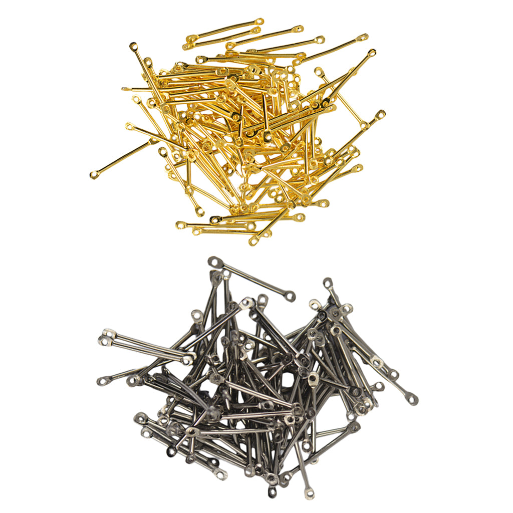 200 Pieces Straight Bar Connector Jewelry DIY Makings Charms Findings