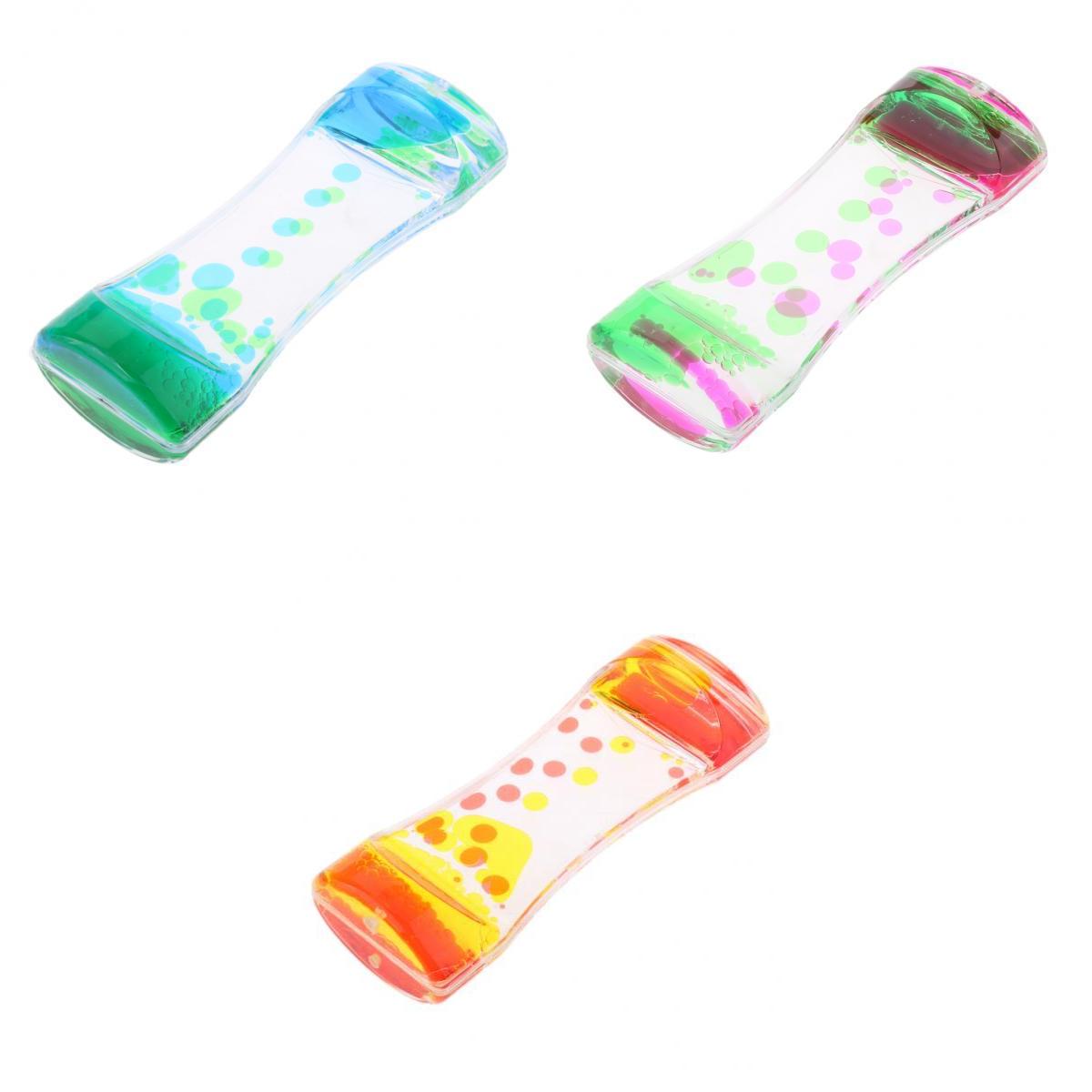 3 Pieces Floating Color Mix Oil Liquid Bubbler Motion Timer Hour Glass A