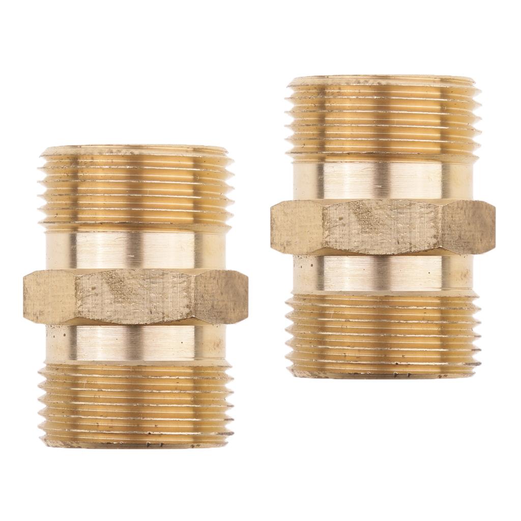 2Pcs M22x1.5mm Hole Socket Pressure Washer Brass Quick Connect Fitting 15mm