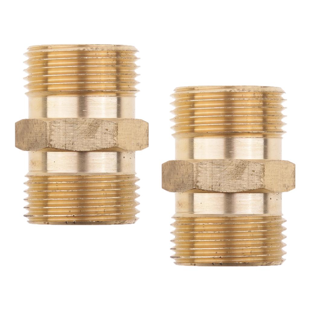 2Pcs M22x1.5mm Hole Socket Pressure Washer Brass Quick Connect Fitting 15mm