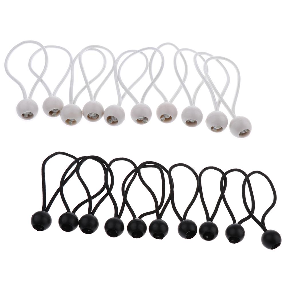 20 Pieces 16cm Heavy Duty Ball Bungee Cord Tie down Cord Canopy Straps