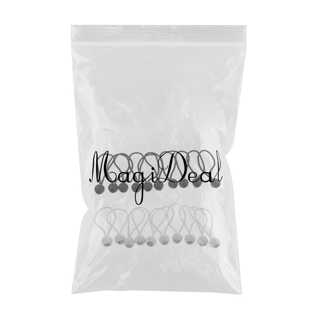 20 Pieces 16cm Heavy Duty Ball Bungee Cord Tie down Cord Canopy Straps