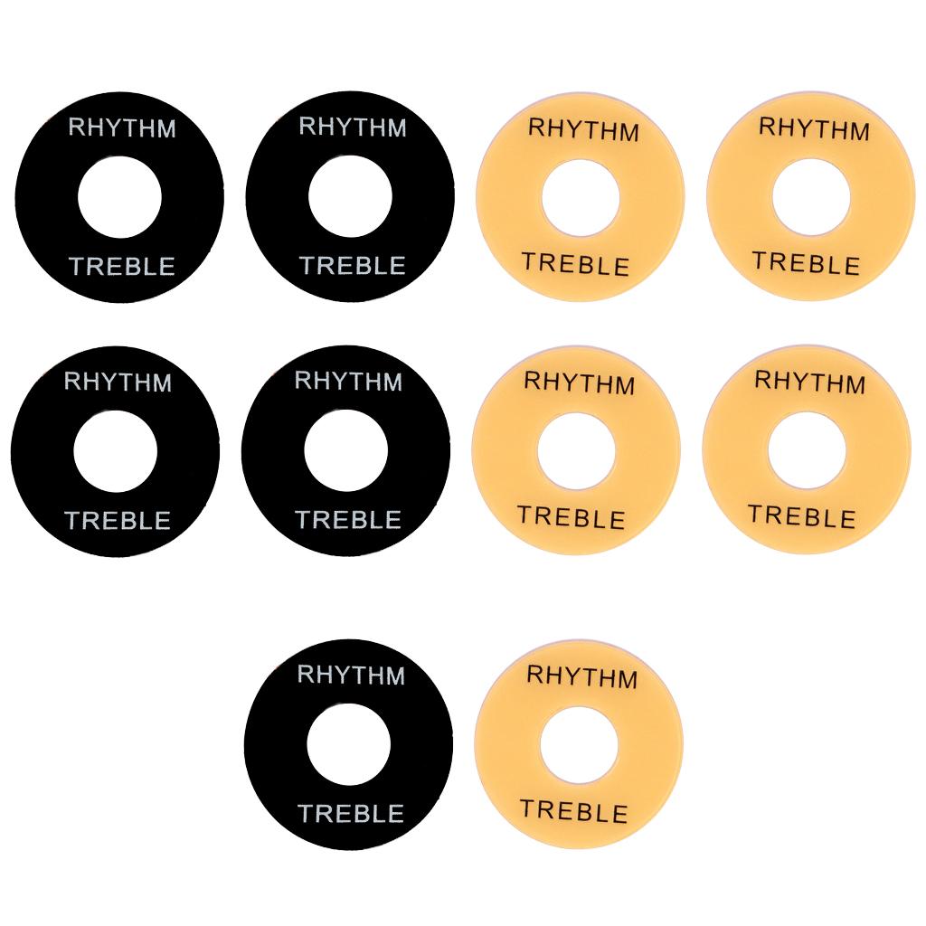 10 Pieces 3-way Switch Plate Washer Rythm Treble Ring for LP EPI Guitar