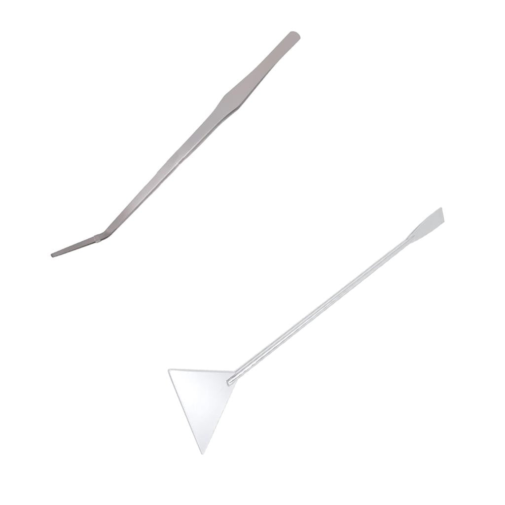 Aquarium Live Tank Plant Tweezer + Plant Substrate Spatula Aquascaping Kit