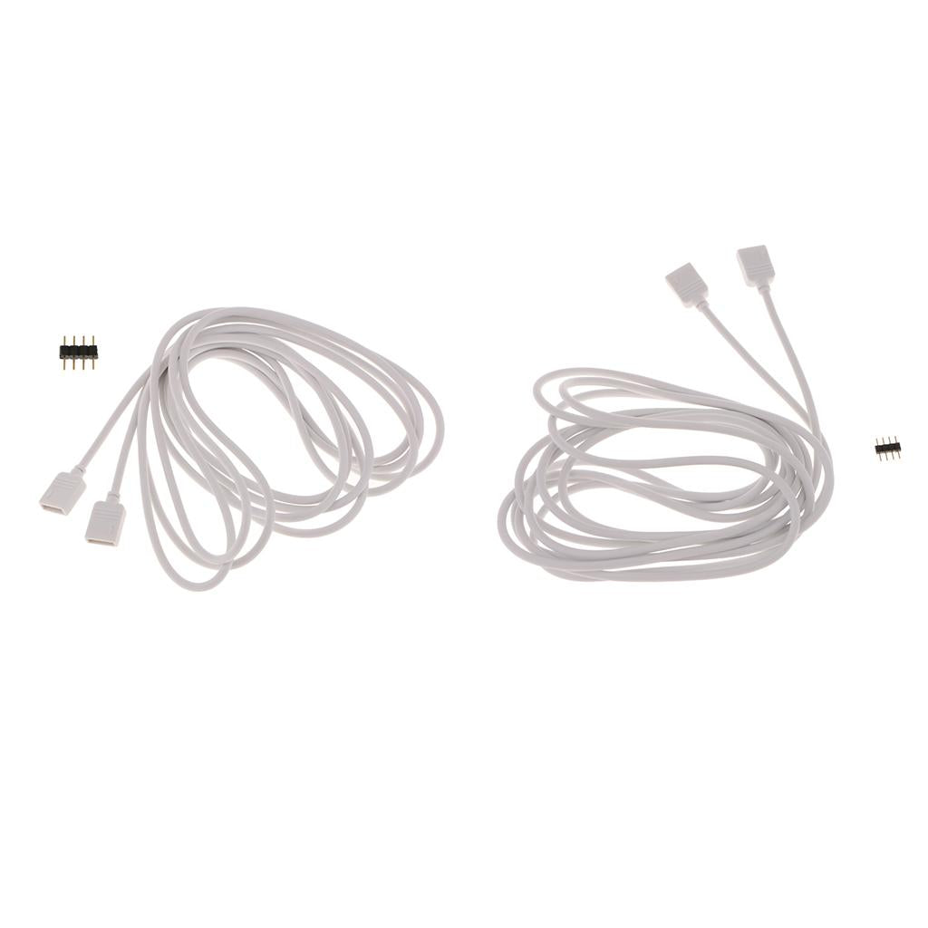 4 Pin 5050 3528 RGB LED Strip Light Extension Cable Connector Line 1 m + 3 m