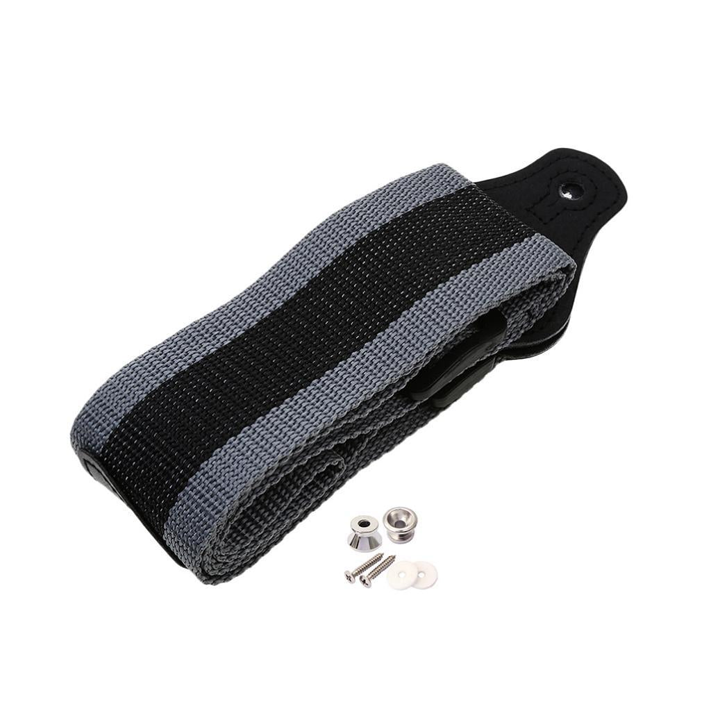 Acoustic Electric Guitar Strap with 3 Picks Holder&2pcs Strap Lock Button