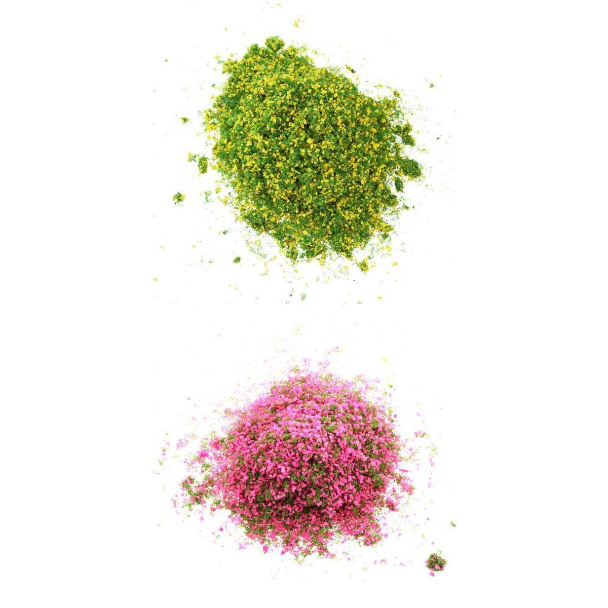 Bright Yellow Green/Rose Red Foliage Model Scenic Material for Mini Tree DIY