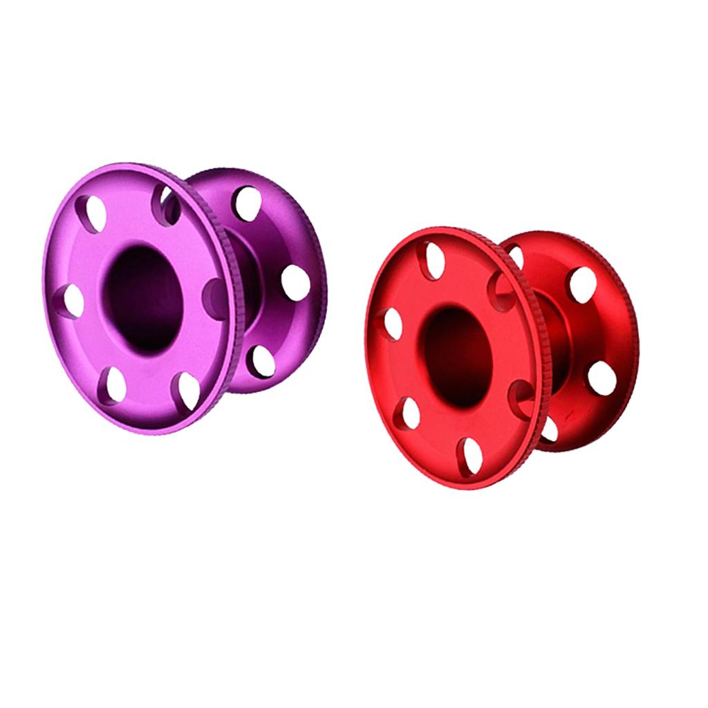 2Pcs Aluminum Scuba Diving Dive Finger Spool Snorkeling Guide Line Reel Pool