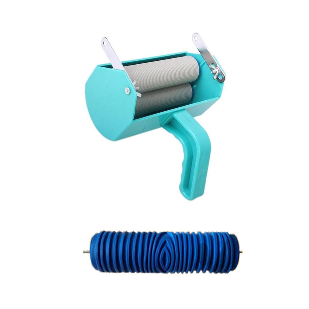 7'' Embossed Pattern Painting Roller Brush DIY Wall Decor + Painting Machine