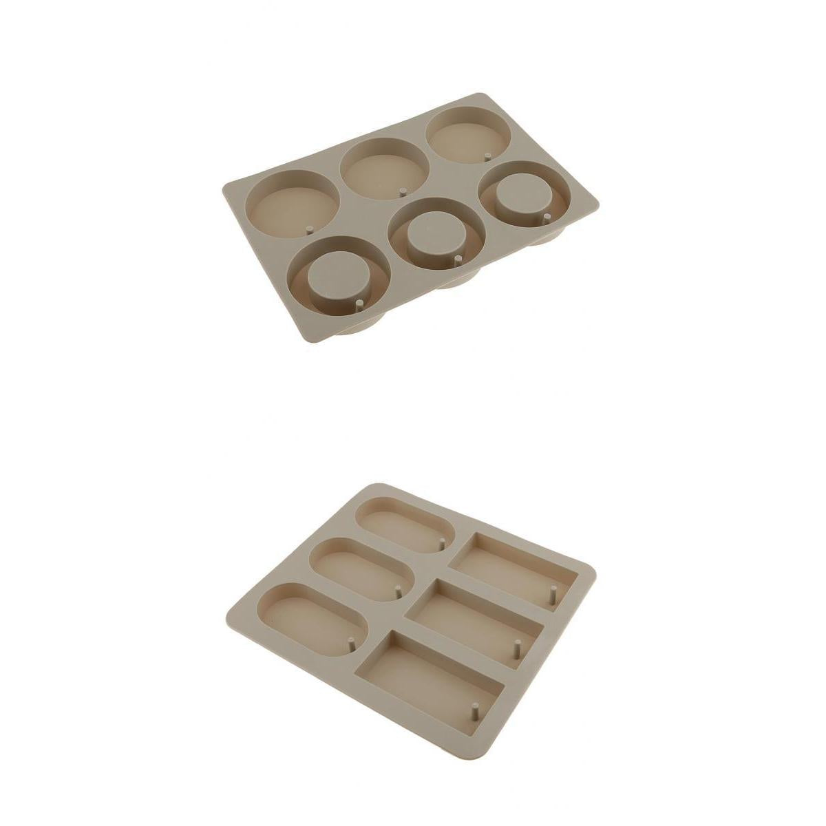 12 Cavity Silicone Round Rectangle Mold Wax Soap Jewelry Making Mould Tool