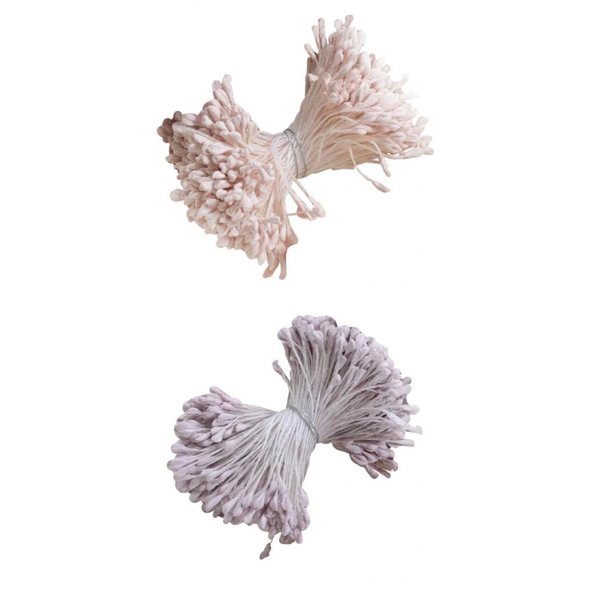 720 Pieces Mixed 6cm Artificial Pearl Double Heads Flower Stamen Pistil