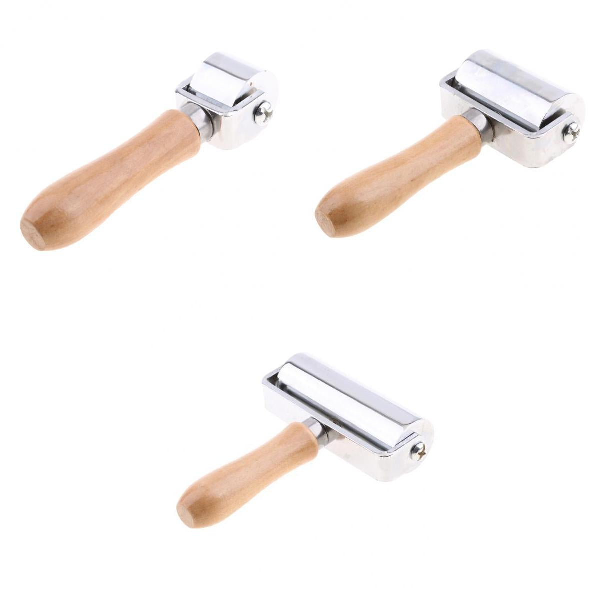 3Piece Manual Leathercraft Leather Press Edge Roller Leather Glue Laminating