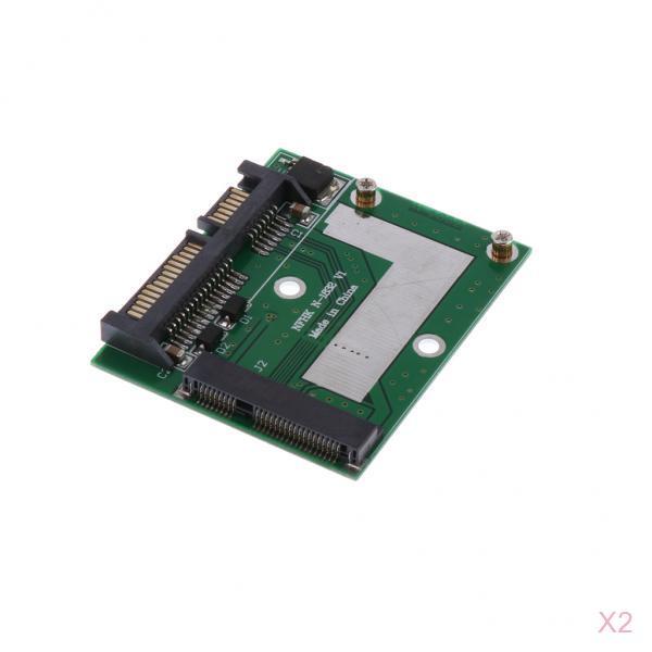 2Pcs Mini PCI-E mSATA SSD to 2.5'' SATA Adapter Card Converter Module Board