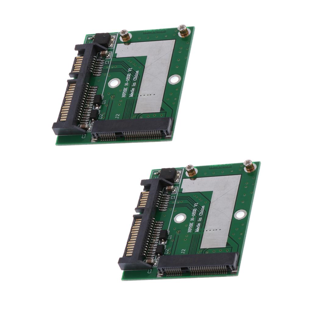 2Pcs Mini PCI-E mSATA SSD to 2.5'' SATA Adapter Card Converter Module Board