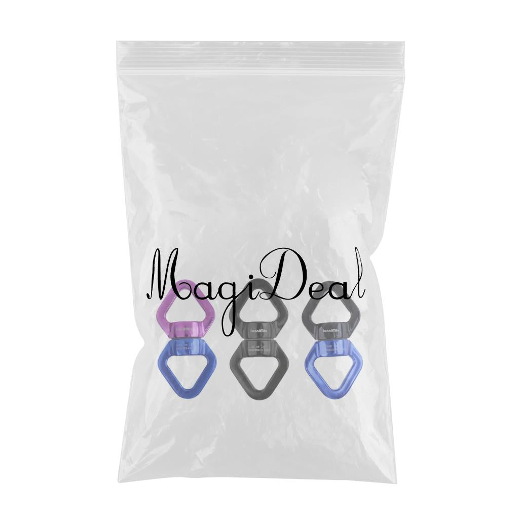 3pcs Safety Swivel Rope Connector Device for Climbing Aerial Dance 11x5.4cm