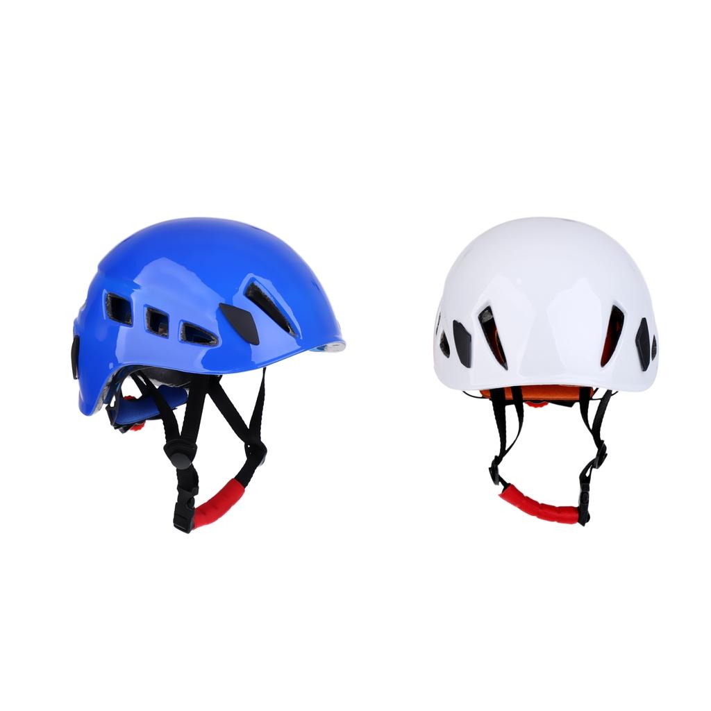 2pcs Safe Rock Climbing Caving Rappelling Rescue Helmet Protector White Blue