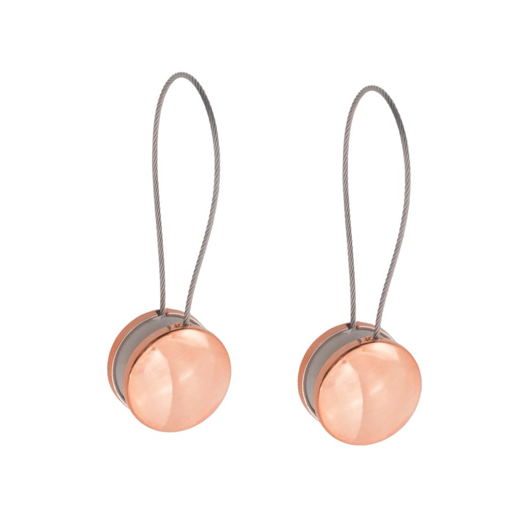 2Pieces Magnetic Curtain Tiebacks Tie Backs Buckle Clips Holdbacks Rose Gold