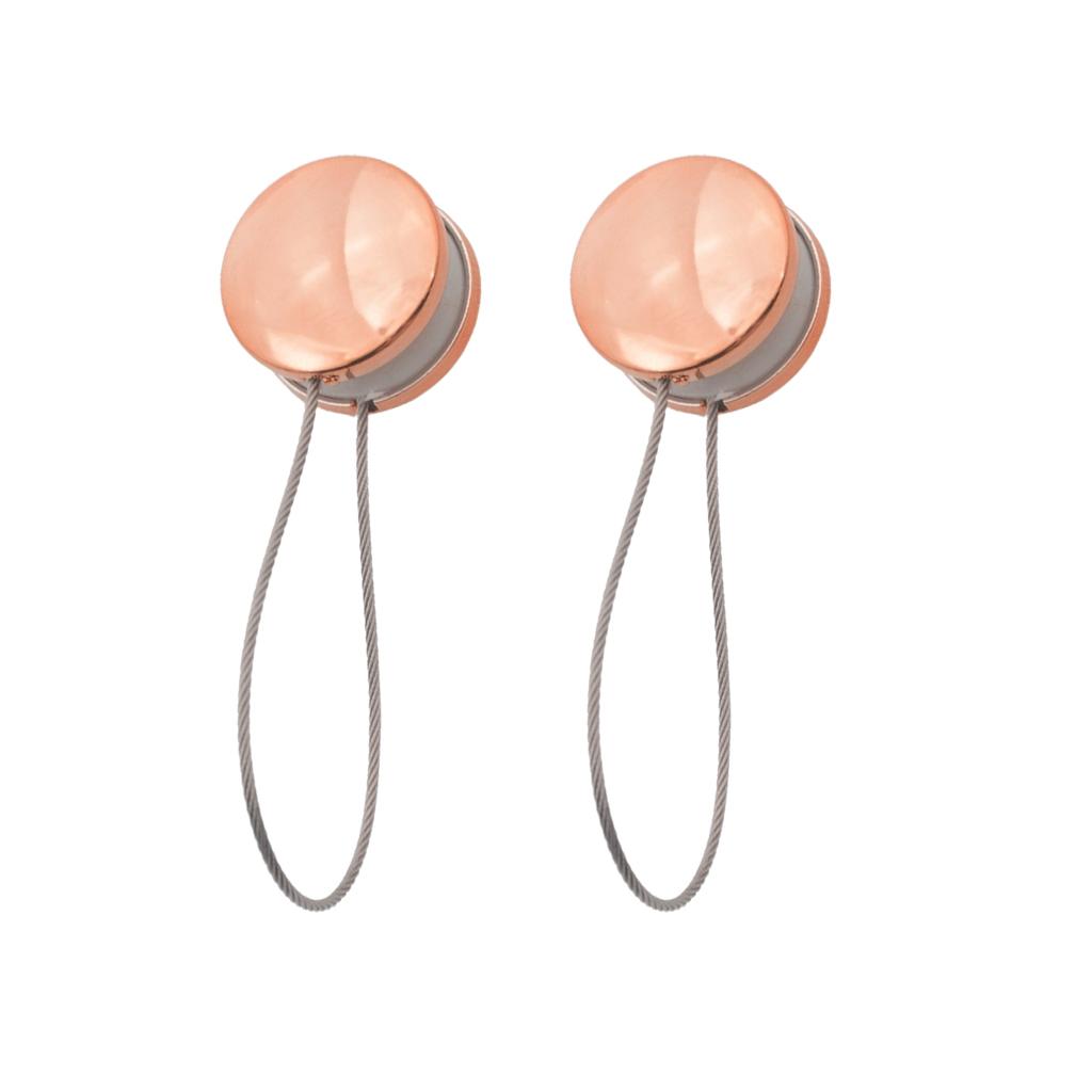 2Pieces Magnetic Curtain Tiebacks Tie Backs Buckle Clips Holdbacks Rose Gold