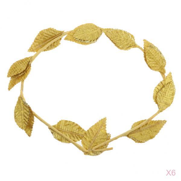 6 Pieces Gold Leaves Headband Fancy Dress Costume Accessories Party Headwear