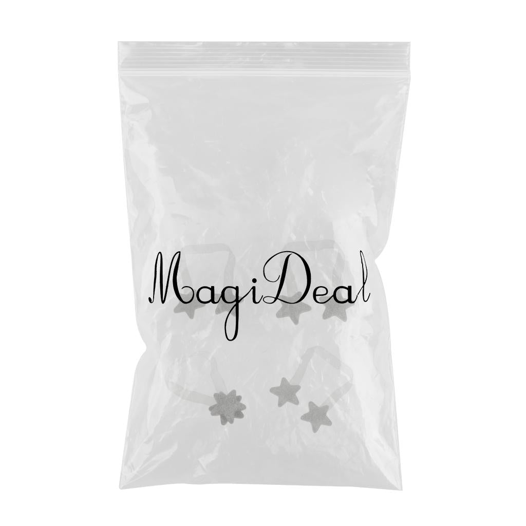 4Pieces Curtain Buckle Magnetic Tie Back Holder Star Curtain Broach Silver