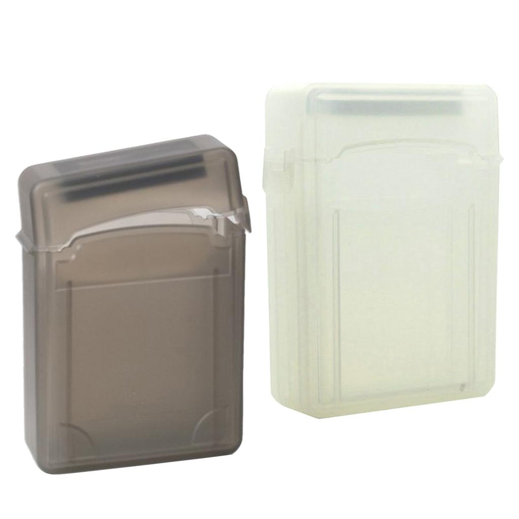 2Pieces Double 2.5 Hard Drive HDD SSD Enclosure External Case Storage Box"