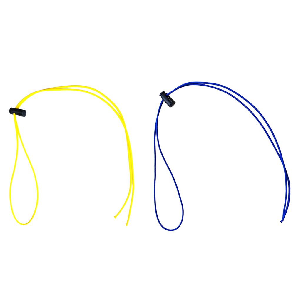 2 Pieces Elastic Swimming Goggles / Dive Mask Strap Replacement Blue Yellow