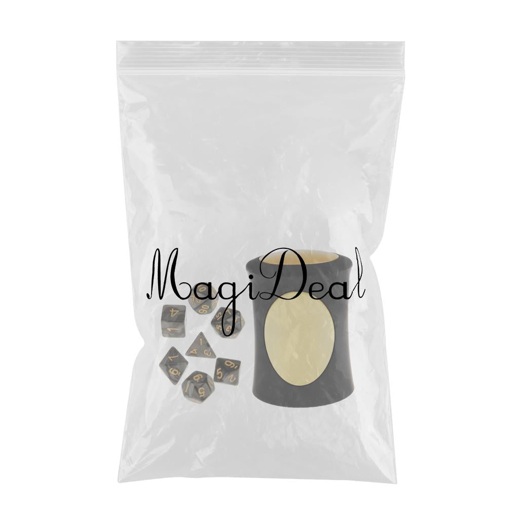 7X Polyhedral Dice for Dungeons and Dragons Table Games+Dice Cup #3