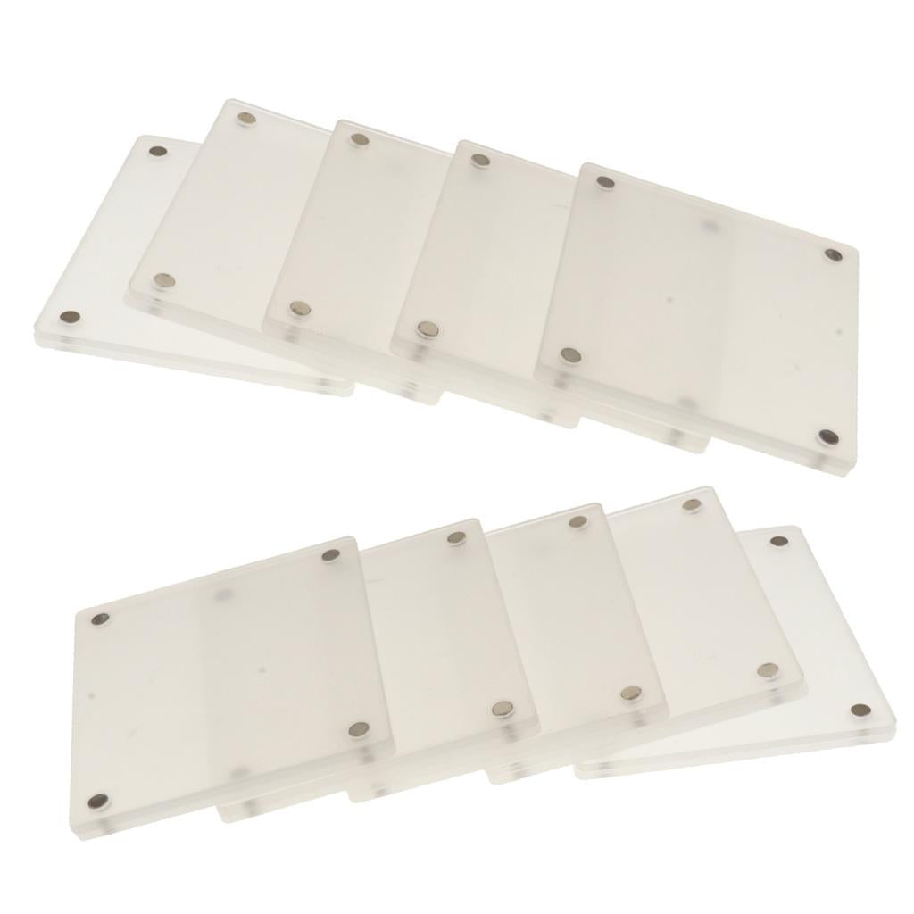 10 Piece Acrylic Magnet Photo Frame Fridge Photo Display Holder for Fujifilm