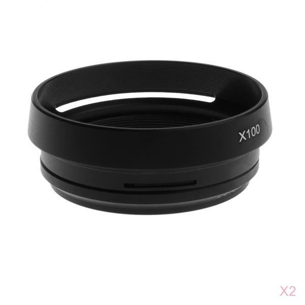 2 Pieces Filter Adapter Lens Hood for Fuji Finepix X100 Camera AS AR-X100