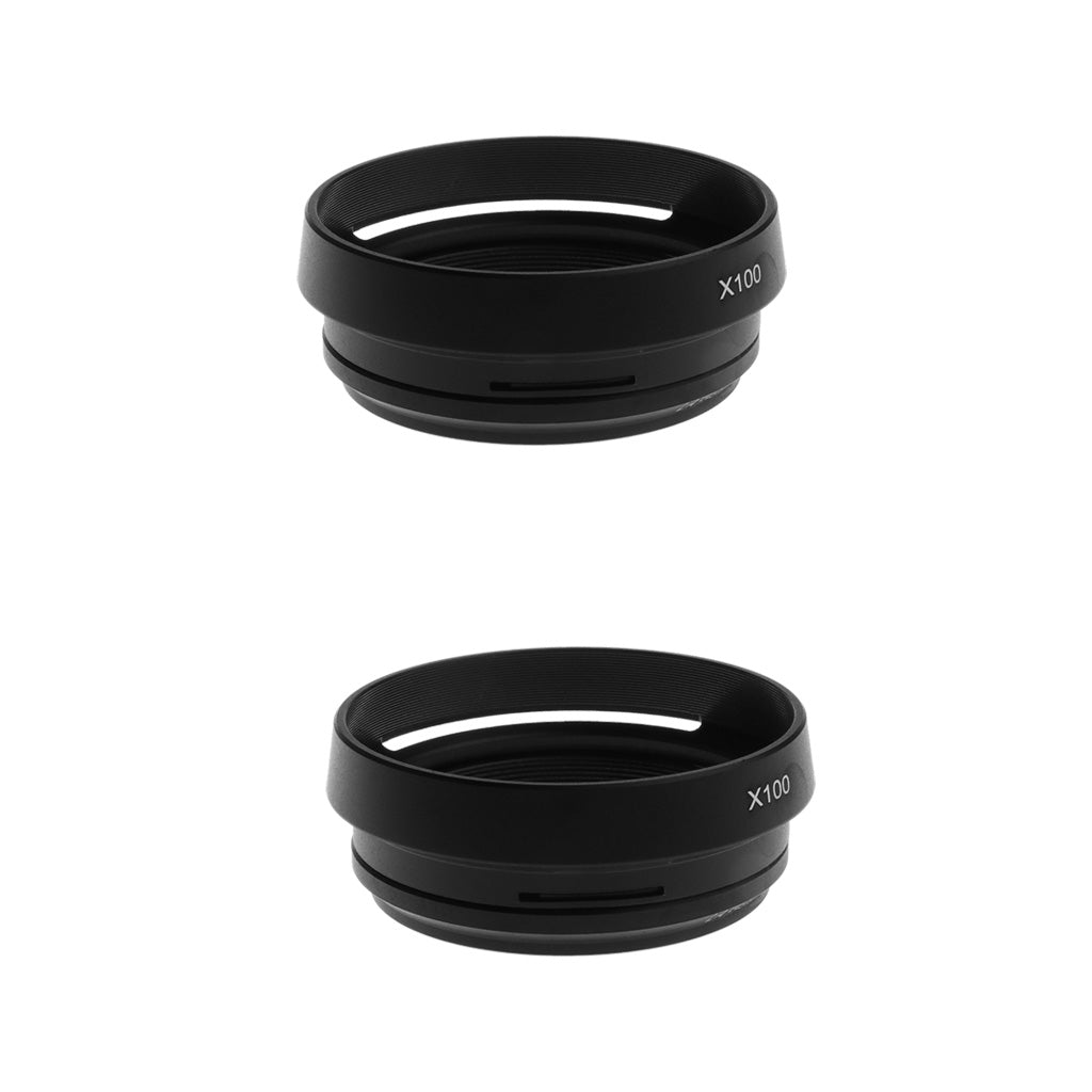 2 Pieces Filter Adapter Lens Hood for Fuji Finepix X100 Camera AS AR-X100