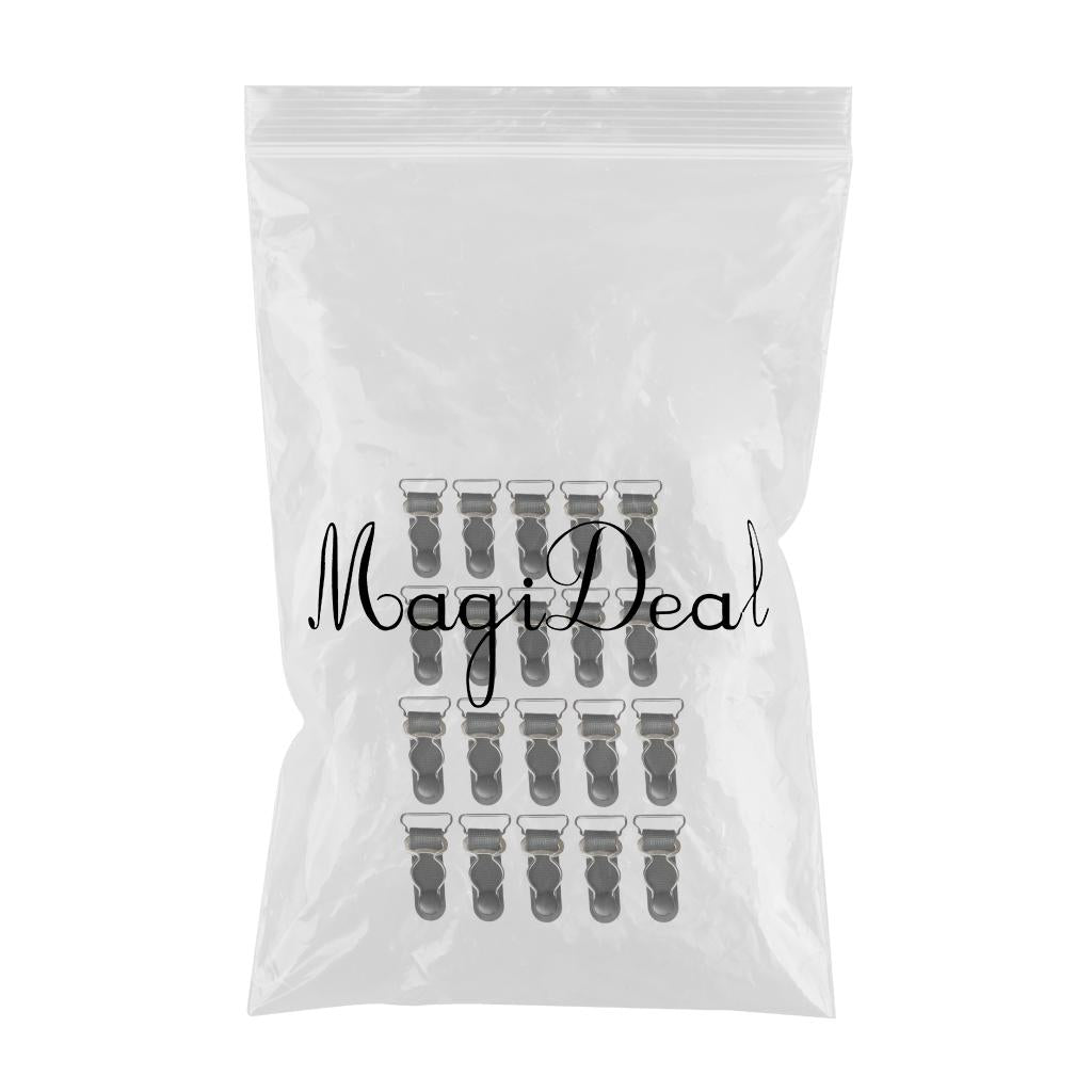 20/set Black Women Garter Belt Straps Grips Stocking Suspenders Clip 20/26mm