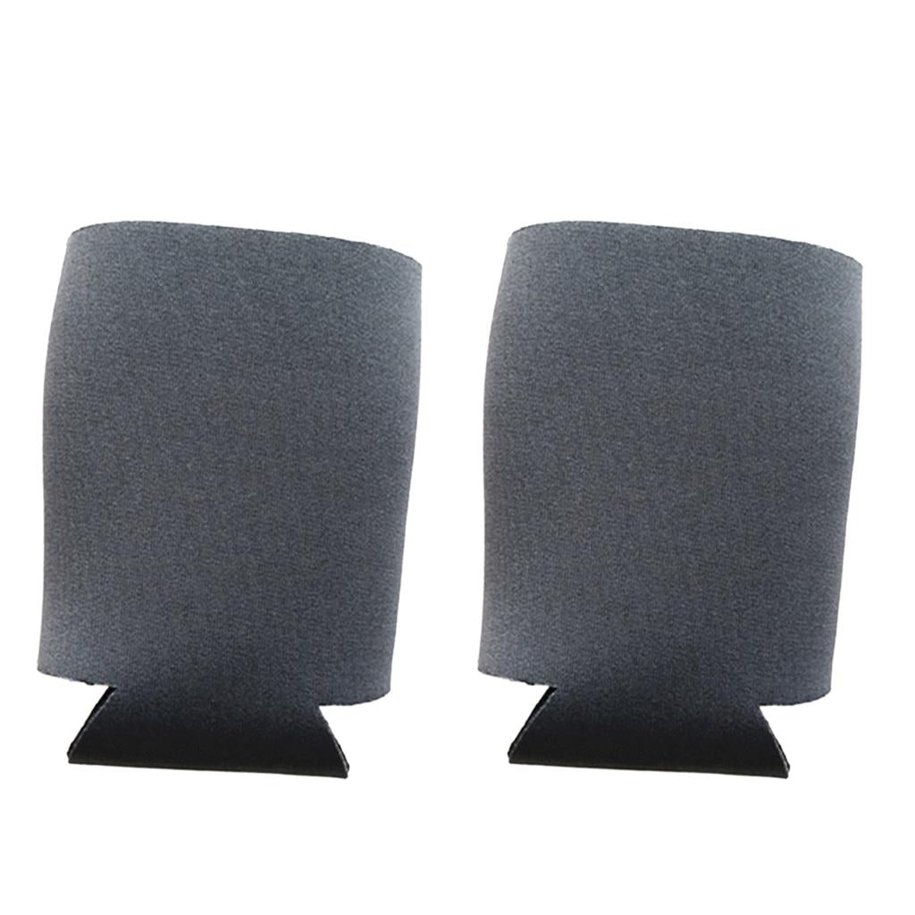 2 Pieces Neoprene Insulated Beer Can Cooler Bottle Holder Sleeve Gray