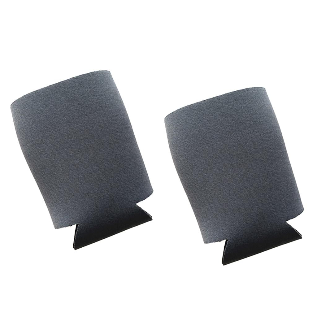 2 Pieces Neoprene Insulated Beer Can Cooler Bottle Holder Sleeve Gray